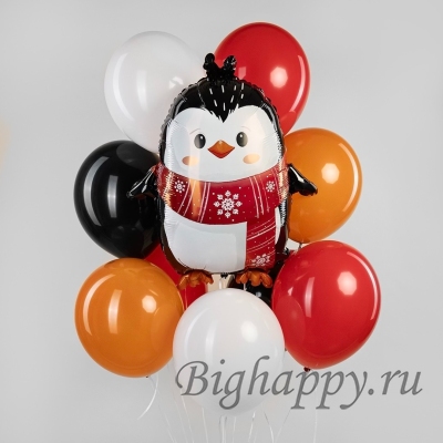 Связка шариков “С пингвинчиком”