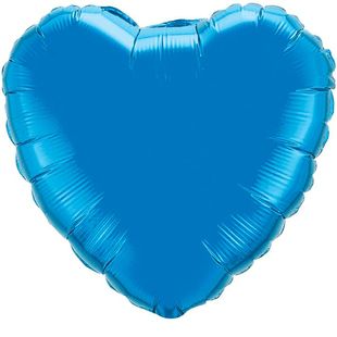 Фольгированный шар-сердце голубой фото