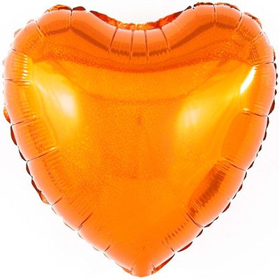 Фольгированный шарсердце оранжевый