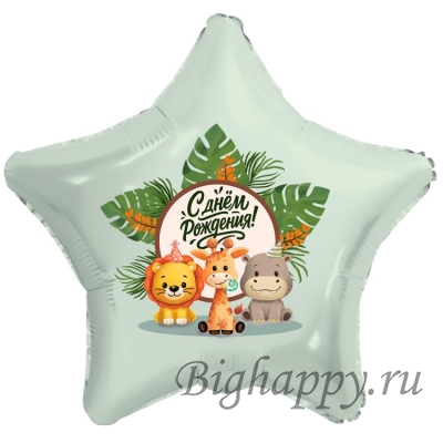 Звезда с рисунком "Зверушки" фото