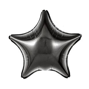 Фольгированный шар-звезда, Черный голография фото