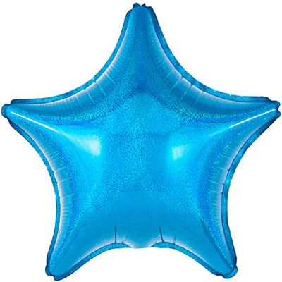 Фольгированный шарзвезда, Синий голография