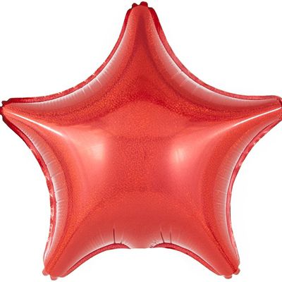 Фольгированный шарзвезда, Красный голография