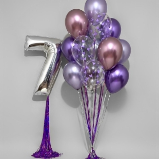 Набор шаров с гелием &laquo;Сиреневая магия&raquo; фото
