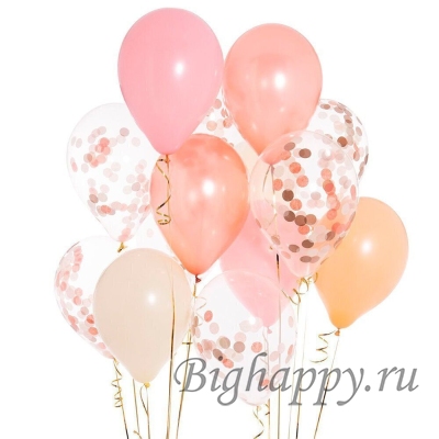 Фонтан (Букет) из розовых шаров на День рождения фото