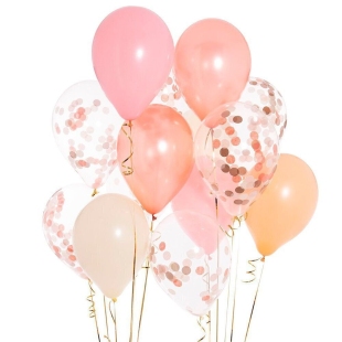 Фонтан (Букет) из розовых шаров на День рождения фото