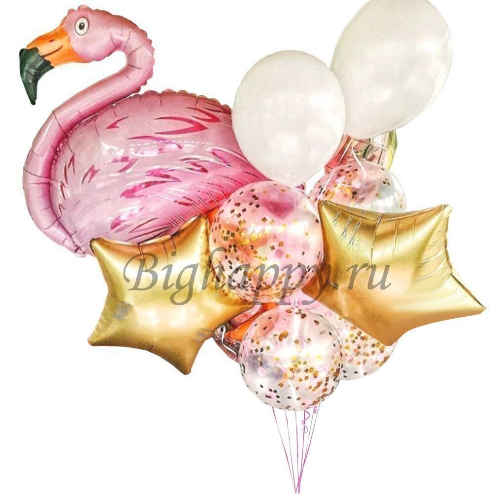Букет из шаров "Фламинго"