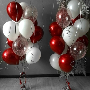 Фонтаны из гелиевых шаров для праздника фото