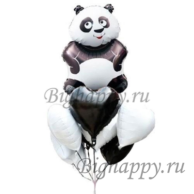 Букет из воздушных шаров с Пандой