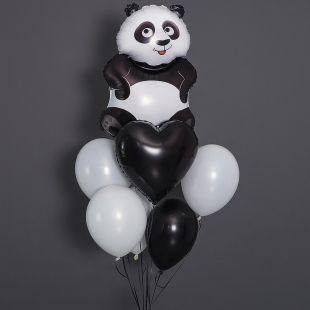 Букет из воздушных шаров с Пандой фото