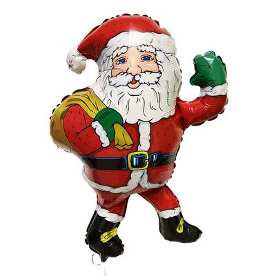 Шар из фольги “Дед Мороз с подарками в мешке”