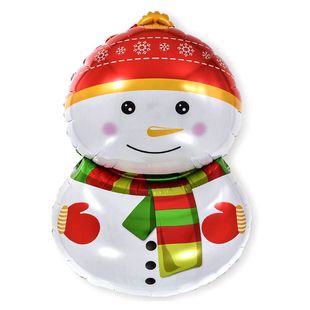 Шар из фольги “Счастливый снеговик” фото