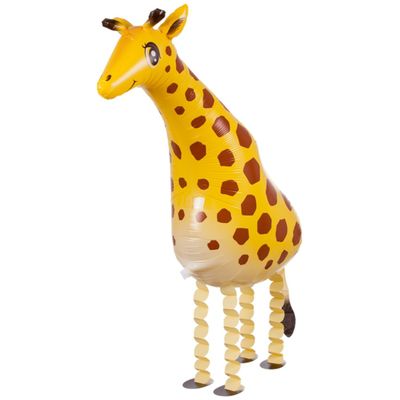 Фольгированный ходячий шар с гелием Жёлтый жираф