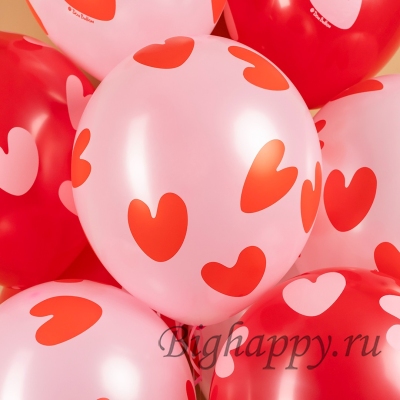 Воздушный шар “Нарисованные сердца”