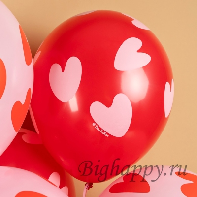 Воздушный шар “Нарисованные сердца”