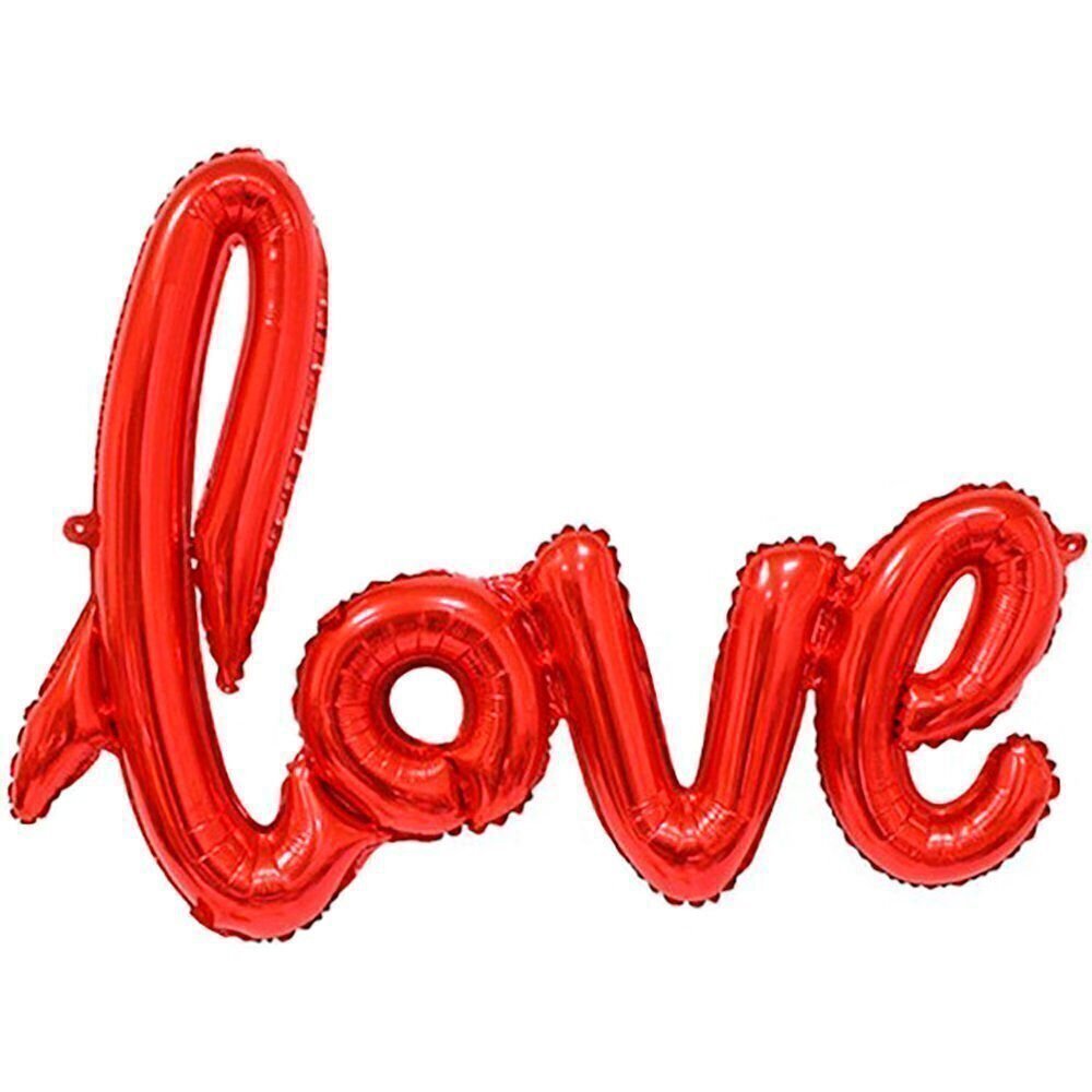Фольгированный фигурный шар-надпись "Love", красный
