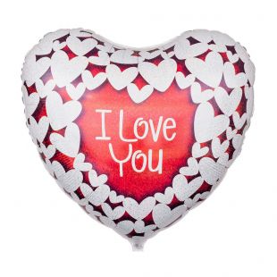 Фольгированное сердце Голографическое “I Love You”, 45 см. фото
