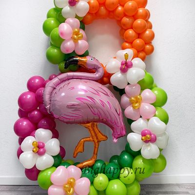 Воздушные шары на 8 марта «Удивительный фламинго»