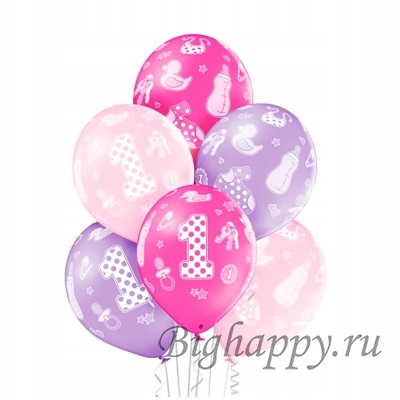 Воздушные шары на 1 годик девочке фото