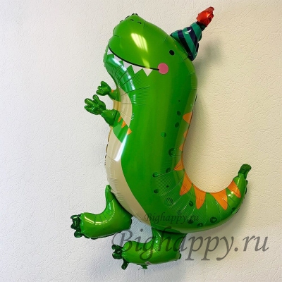 Фольгированный шар “Весёлый динозавр” на День рождения