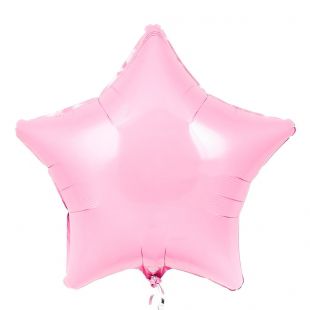 Фольгированный шар “Розовая звезда” фото