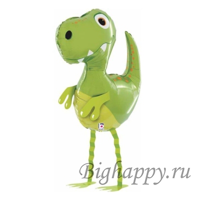 Ходячий шар «Зубастый динозаврик» зеленый фото