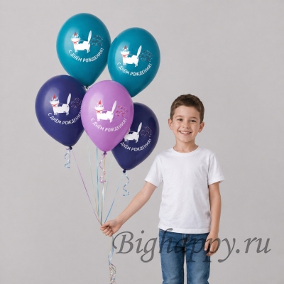 Шар латексный "Котик с конфетти" фото