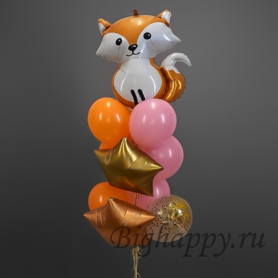 Фонтан из шаров «Лисёнок»
