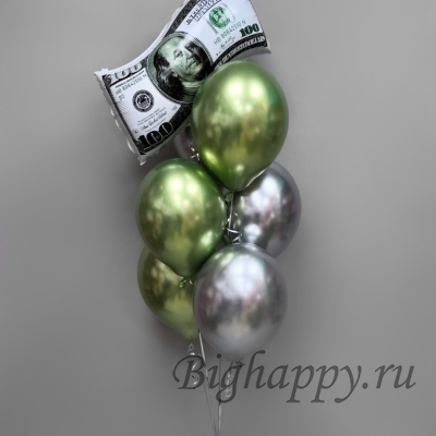 Фонтан из шаров «Купюра удачи» фото