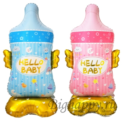 Большая бутылочка на золотой подставке, 155 см фото