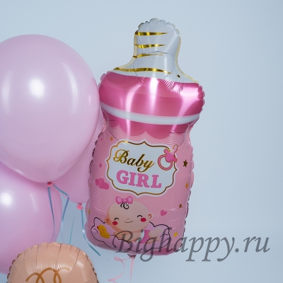 Фигура &laquo;Бутылочка для мальчика и девочки&raquo;, голубая и розовая