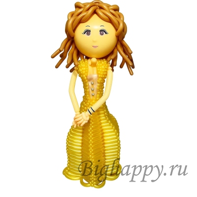 Фигура из латексных шаров Девушка в длинном платье