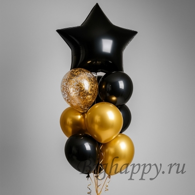 Букет шаров «Черное золото фото
