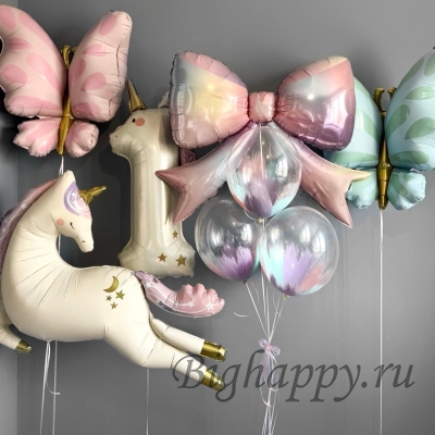 Воздушные шары с гелием &laquo;Фантазия Единорога&raquo; фото