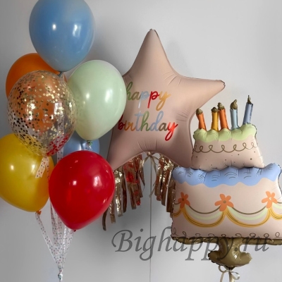 Набор шаров с гелием «Сладкий праздник»