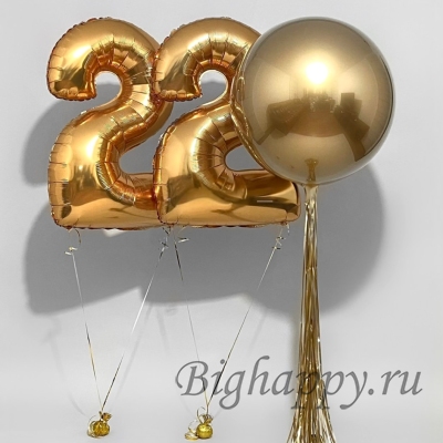 Гелиевые шары «Золотая дата» фото