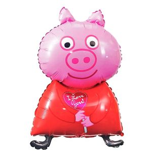 Фигура из фольги «Свинка Пеппа с сердечком» фото