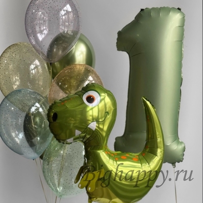 Воздушные шары с гелием &laquo;Малыш Дино&raquo; фото