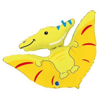 Фигурный шар «Динозавр птеродактиль», жёлтый