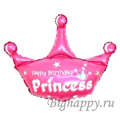 Фигурный шар на День Рождения «Корона принцессы» фото