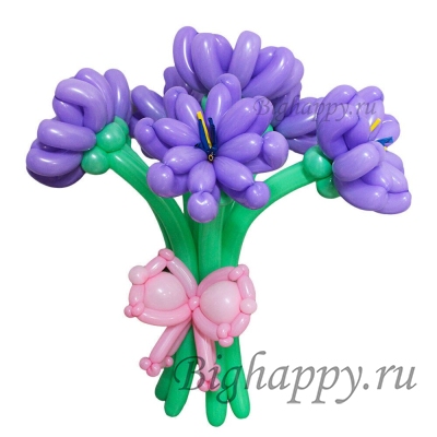 Букет цветов из шаров &quot;Фиолетовые ирисы&quot; фото