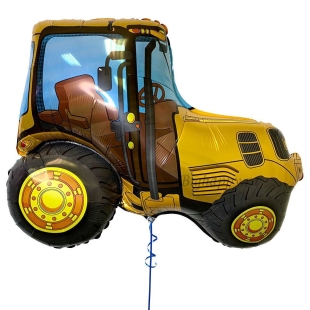 Фольгированный шар фигура &quot;Трактор жёлтый&quot; фото