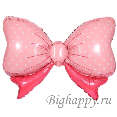 Фольгированный шар Бант  розовый и голубой