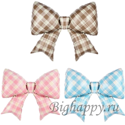 Фольгированный шар Бант в клеточку