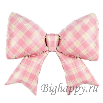 Фольгированный шар Бант в клеточку