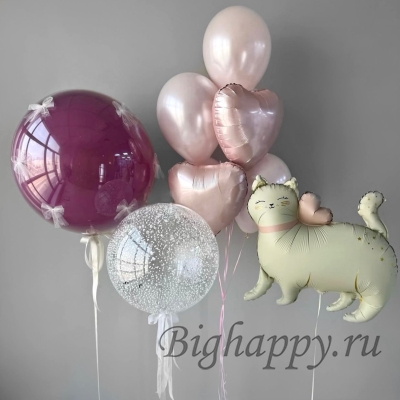 Набор шаров с гелием &laquo;Нежные эмоции&raquo; фото