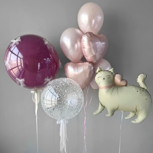 Набор шаров с гелием &laquo;Нежные эмоции&raquo; фото