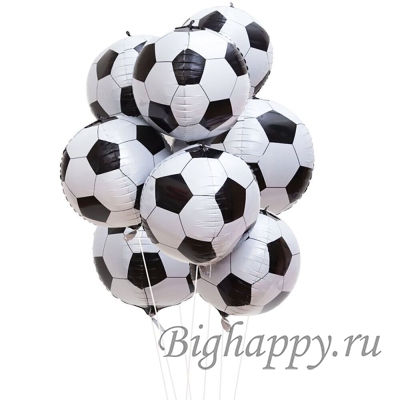 Фольгированный шар – сфера с гелием Футбольный мяч