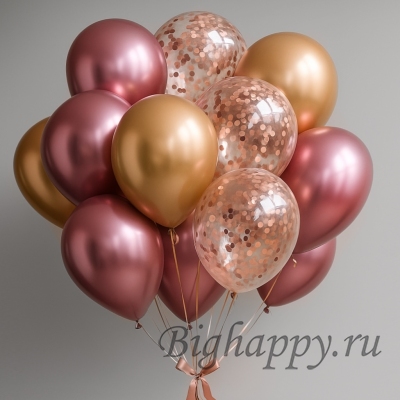 Букет из шаров &quot;Шарм&quot; с конфетти фото