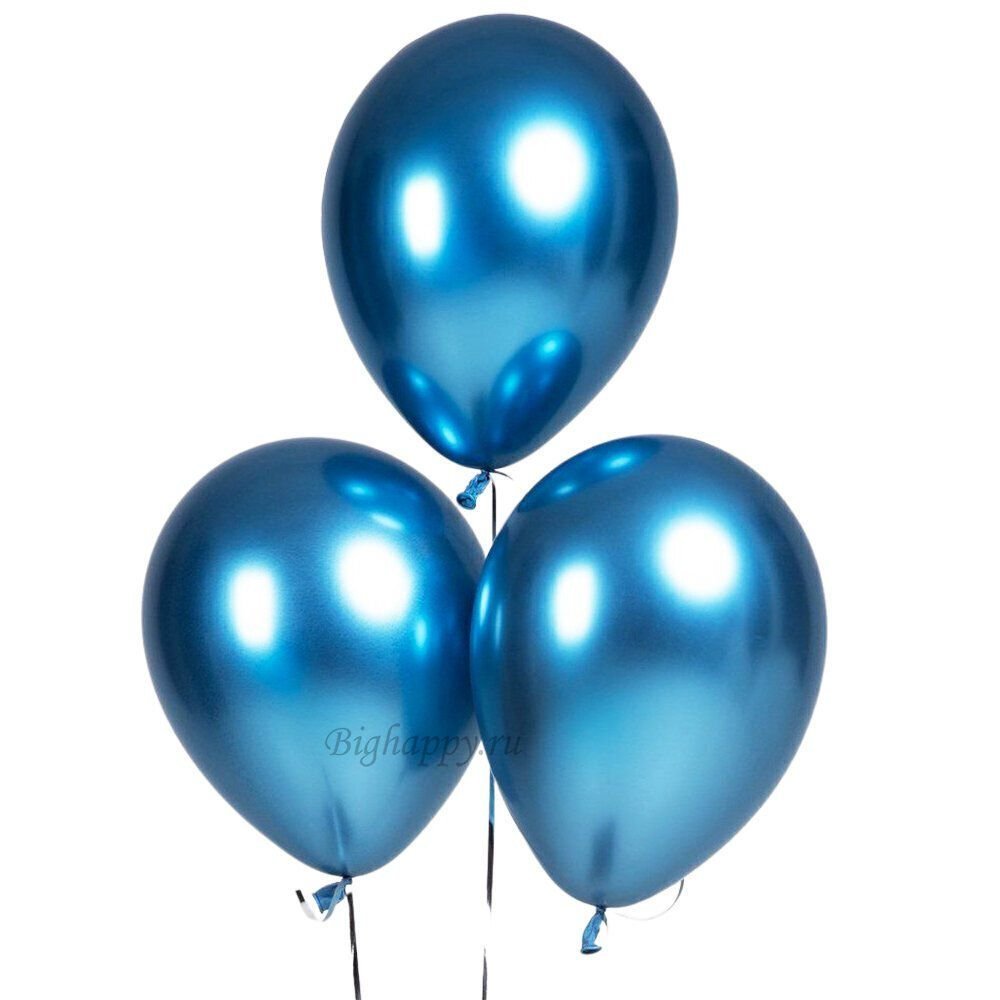 Латексный шар "Синий хром"